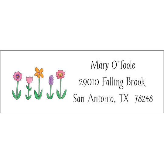 Wild Flowers Return Address Labels